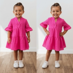 meisjes broderie zomerjurk roze 2 meisjes broderie zomerjurk roze (2)