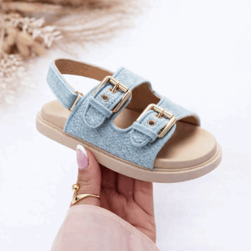 meisjes denim sandalen