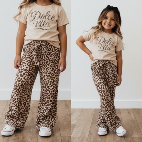 meisjes jogger panterprint