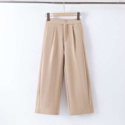 meisjes pantalon lang wijde pijp camel