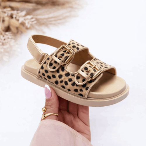 meisjes panterprint sandalen