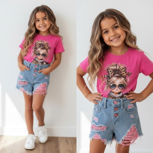 meisjes roze t shirt