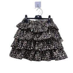 meisjes ruffle rok panterprint zwart meisjes ruffle rok panterprint zwart