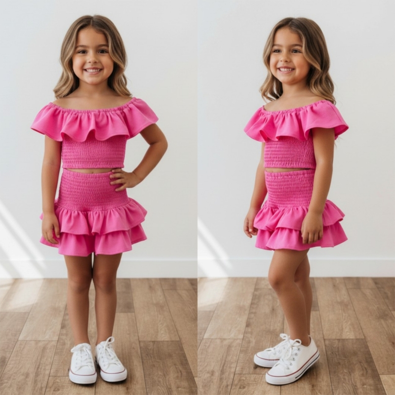 meisjes ruffle zomerset fuchsia meisjes ruffle zomerset fuchsia