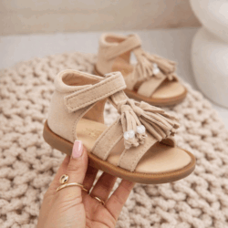 meisjes sandalen beige (2)