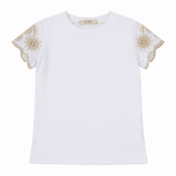 meisjes t shirt borduring schouders