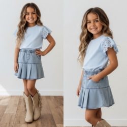 meisjes t shirt lichtblauw kanten mouwen meisjes t shirt lichtblauw kanten mouwen