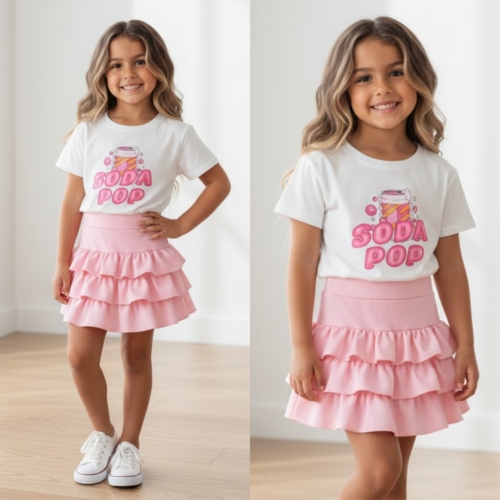 meisjes t shirt wit soda pop print