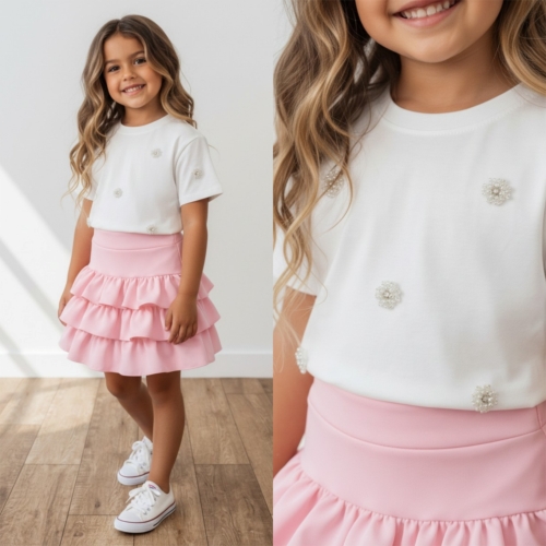 meisjes t shirt wit strass meisjes t shirt wit strass