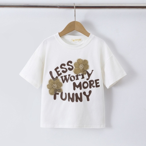 meisjes wit t shirt funny