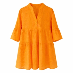 meisjes zomerjurk oranje korte mouwen meisjes zomerjurk oranje korte mouwen