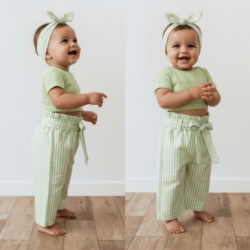 meisjes zomerset groen strepen