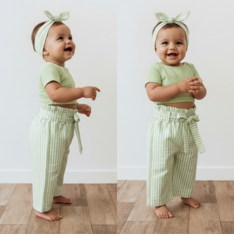 meisjes zomerset groen strepen