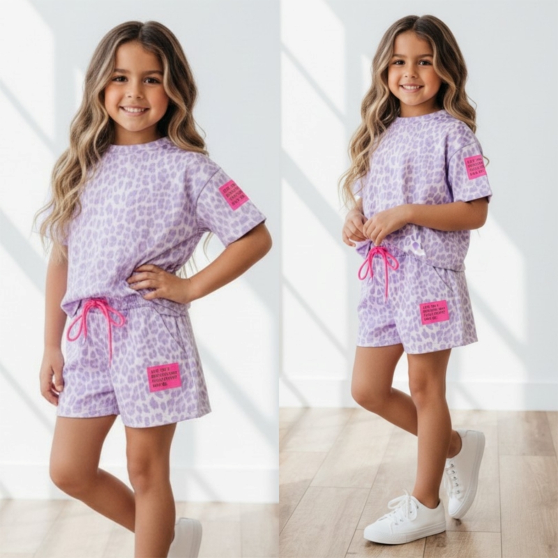 meisjes zomerset lila panterprint meisjes zomerset lila panterprint
