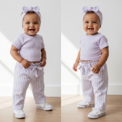 meisjes zomerset lila strepen