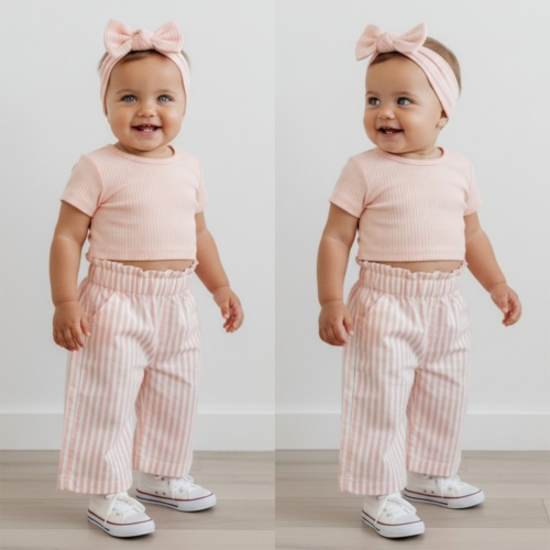 meisjes zomerset roze strepen