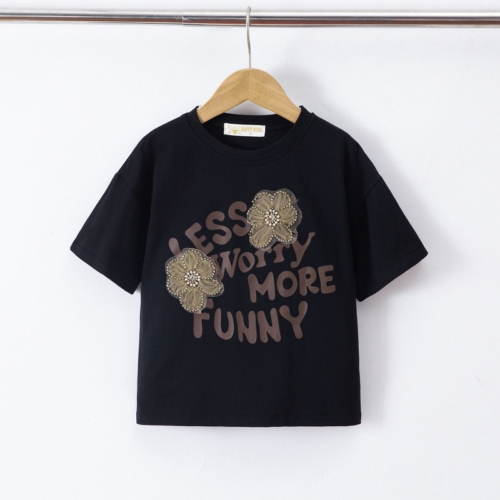 meisjes zwart t shirt funny