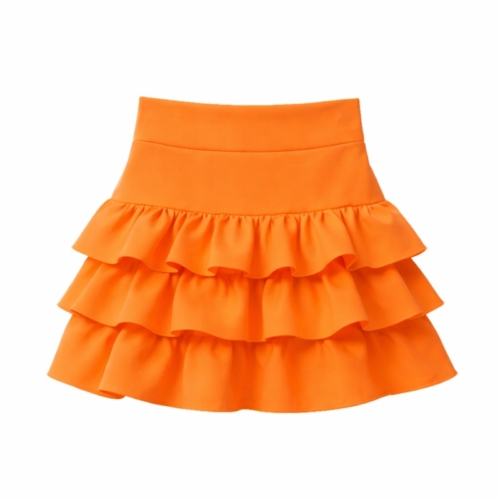 ruffle rokje meisje oranje