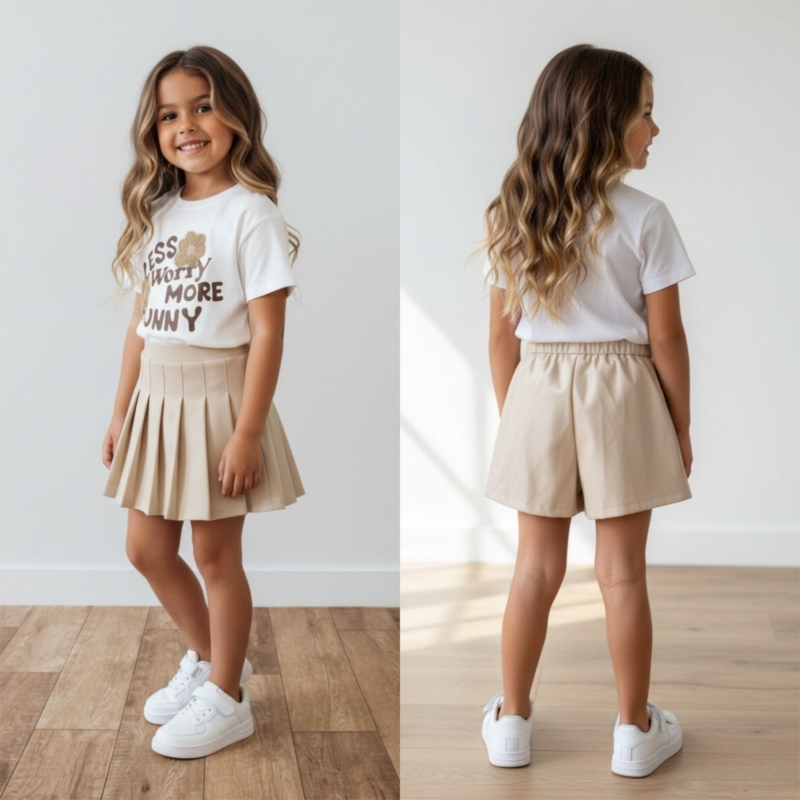 skort meisje beige
