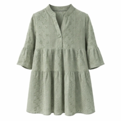 zomerjurk meisjes khaki korte mouwen katoen zomerjurk meisjes khaki korte mouwen katoen