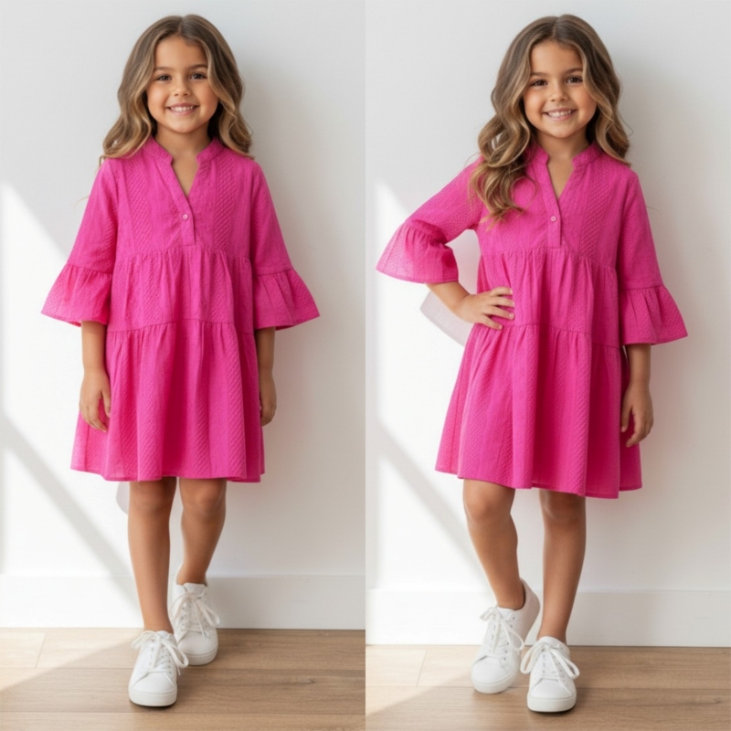 zomerjurk meisjes korte mouwen katoen broderie zomerjurk meisjes korte mouwen katoen broderie