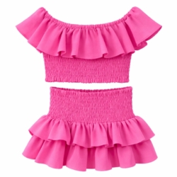 zomerset meisjes roze ruffle top en ruffle rok zomerset meisjes roze ruffle top en ruffle rok
