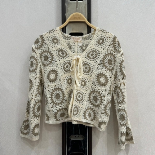 gehaakt vest meisjes beige creme