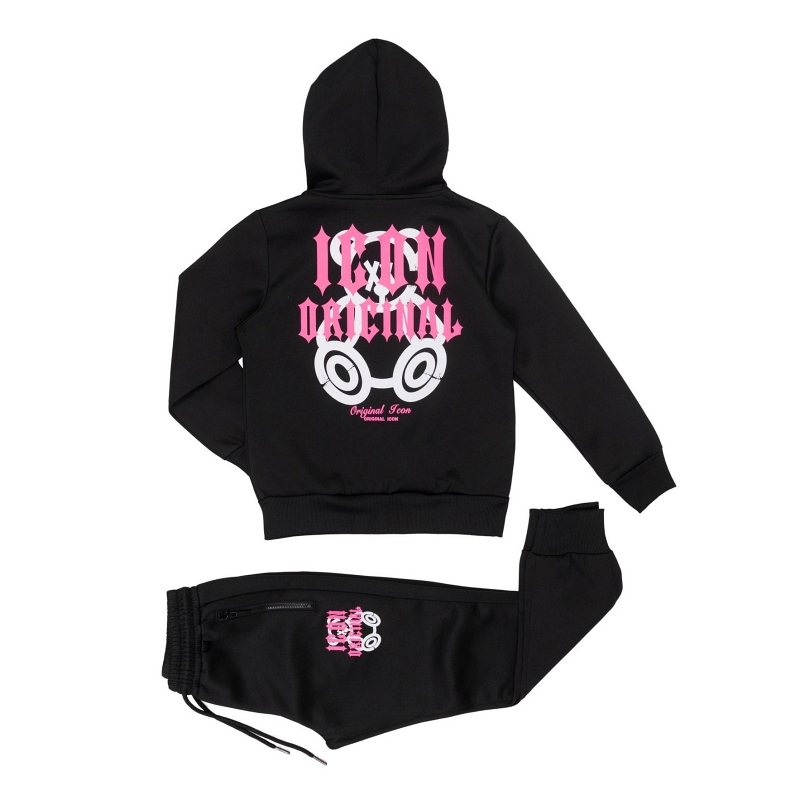 hoodie set icon zwart