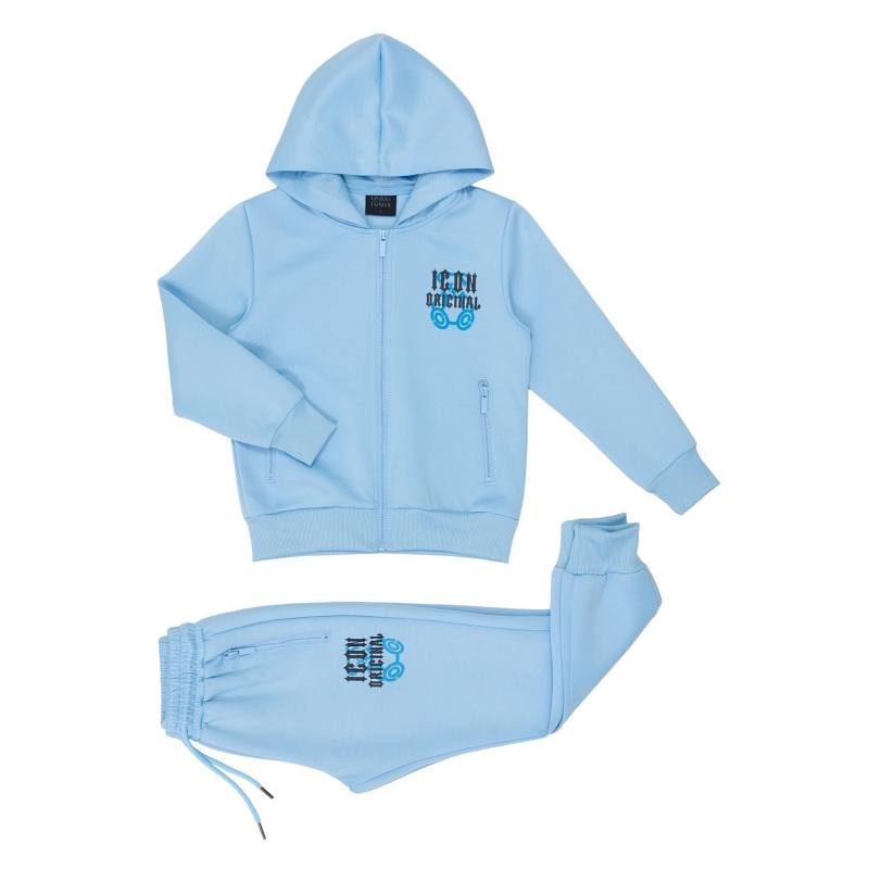 icon jongens hoodie set blauw