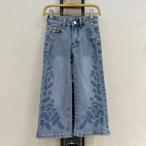 jeans met strass en bloemen meisjes