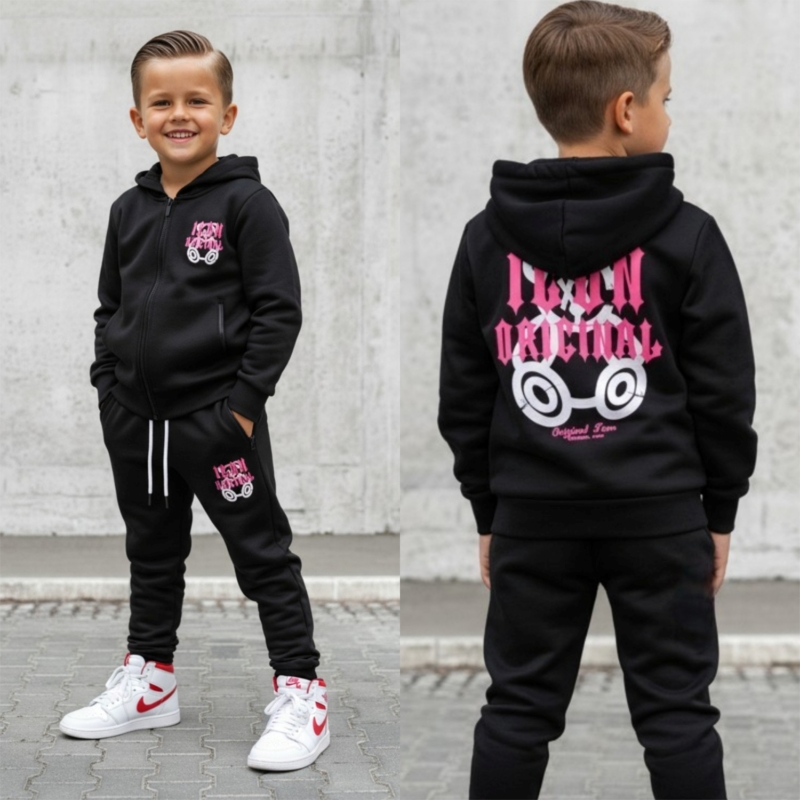 jongens joggingset zwart icon