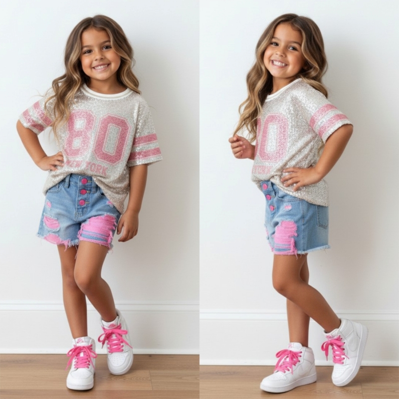 meisjes glitter t shirt new york roze meisjes glitter t shirt new york roze