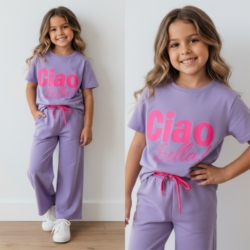 meisjes joggingset paars Ciao Bella