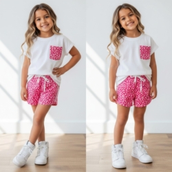 meisjes zomerset panterprint fuchsia