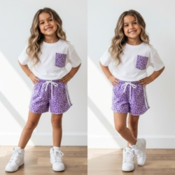 meisjes zomerset panterprint lila