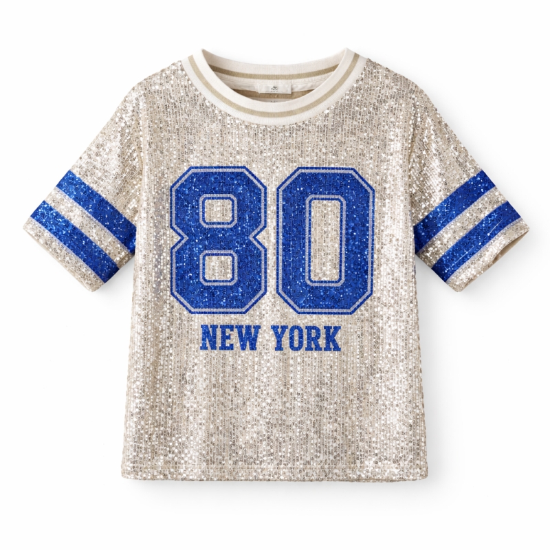 shirt baseball glitters newyork