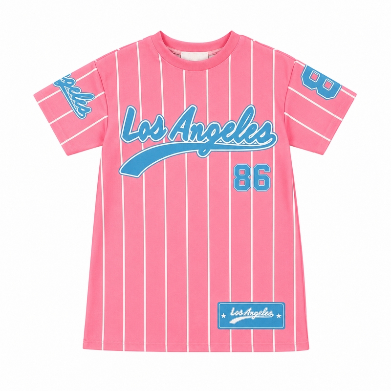 baseball dress roze meisje