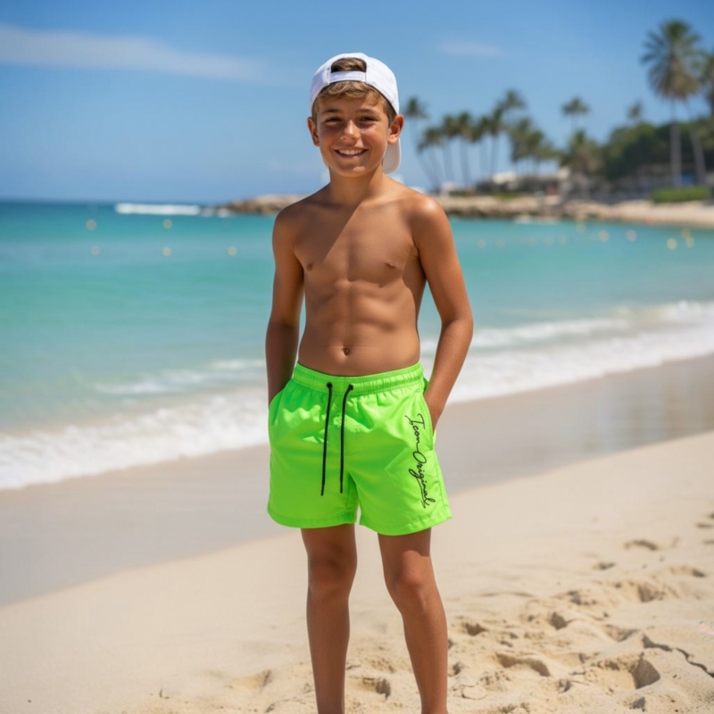 jongens zwemshort limegroen