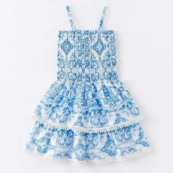 jurkje blauw meisjes zomer