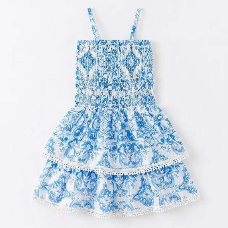 jurkje blauw meisjes zomer
