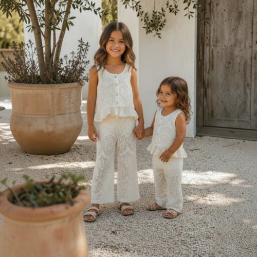 meisjes ibiza set beige meisjes ibiza set beige