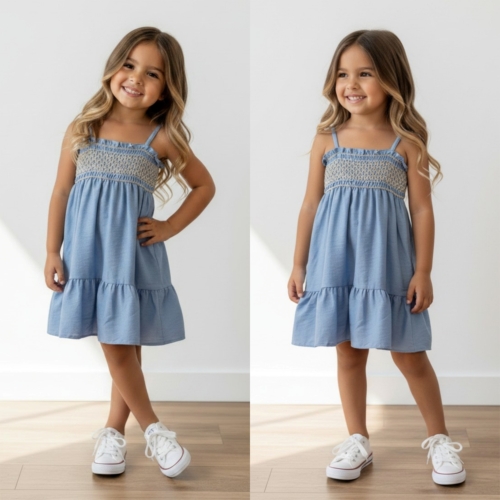 meisjes zomerjurkje blauw meisjes zomerjurkje blauw