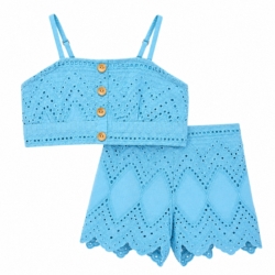 meisjes zomerset broderie blauw