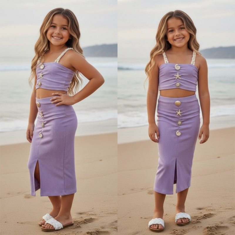 meisjes strandset lila meisjes strandset lila