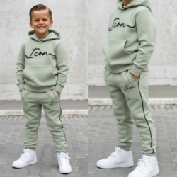 Blank 2 jongens icon hoodie set zeegroenGrids Collage