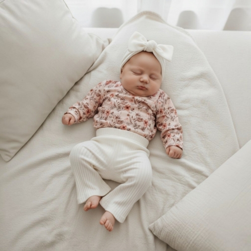 bloemen baby shirt roze