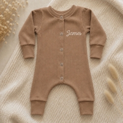 boxpakje rib bruin jongens meisjes baby met naam