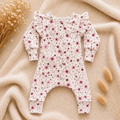 meisje baby boxpakje roze bloemen