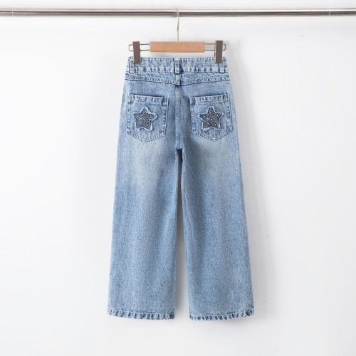 meisjes blauwe jeans