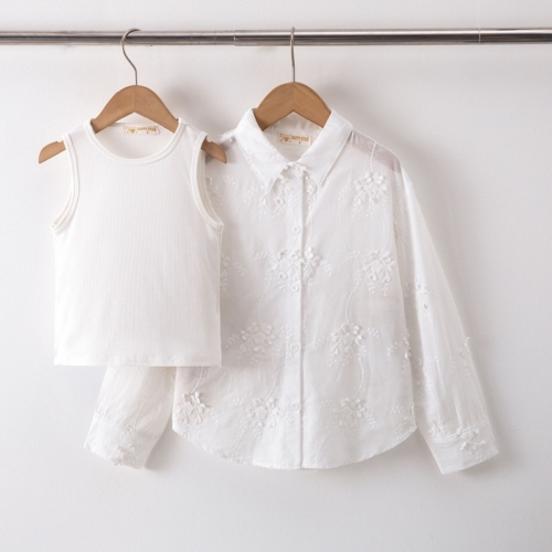 meisjes blouse met top wit meisjes blouse met top wit